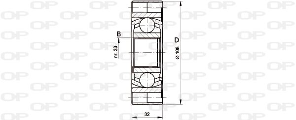 OPEN PARTS Шарнирный комплект, приводной вал CVJ5418.20